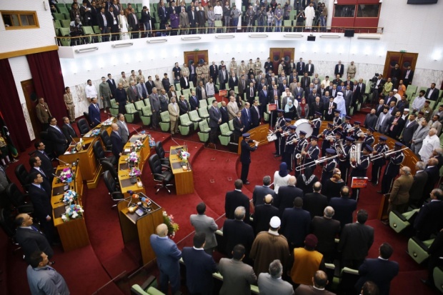 opening of the first session of Libya's constituent assembly in Al-Baida (AFP)