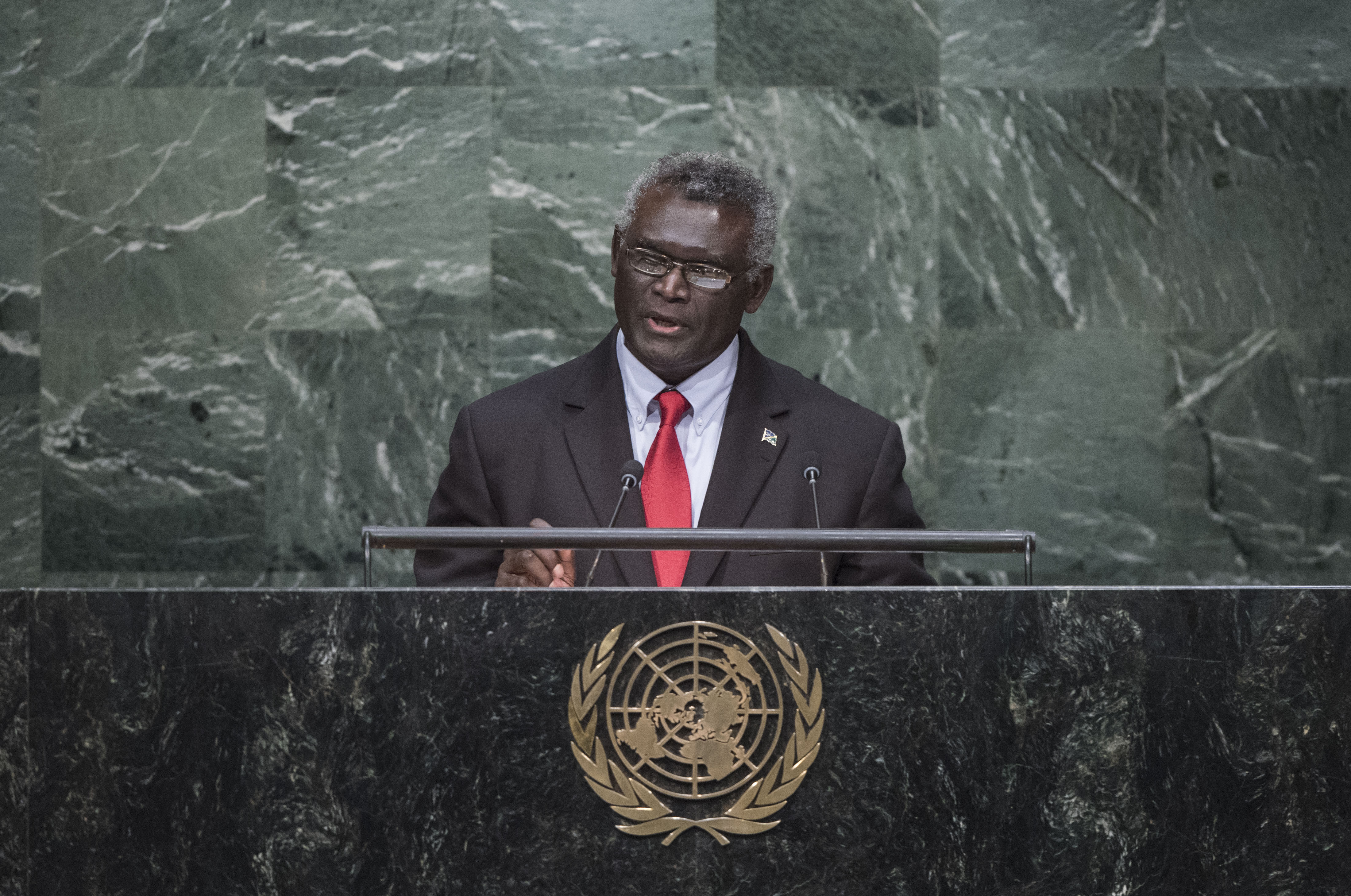 Prime Minister Manasseh Sogavare of the Solomon Islands (photo credit: United Nations Photo/flickr) Prime Minister Manasseh Sogavare of the Solomon Islands (photo credit: United Nations Photo/flickr)