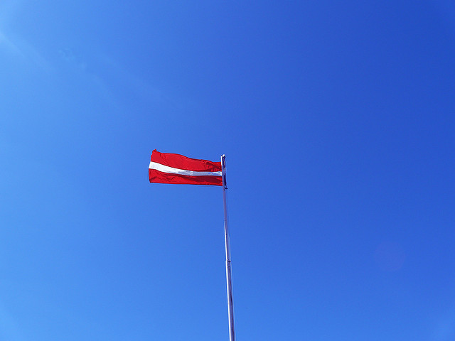 The flag of Latvia (Photo credit: Flickr) The flag of Latvia (Photo credit: Flickr)