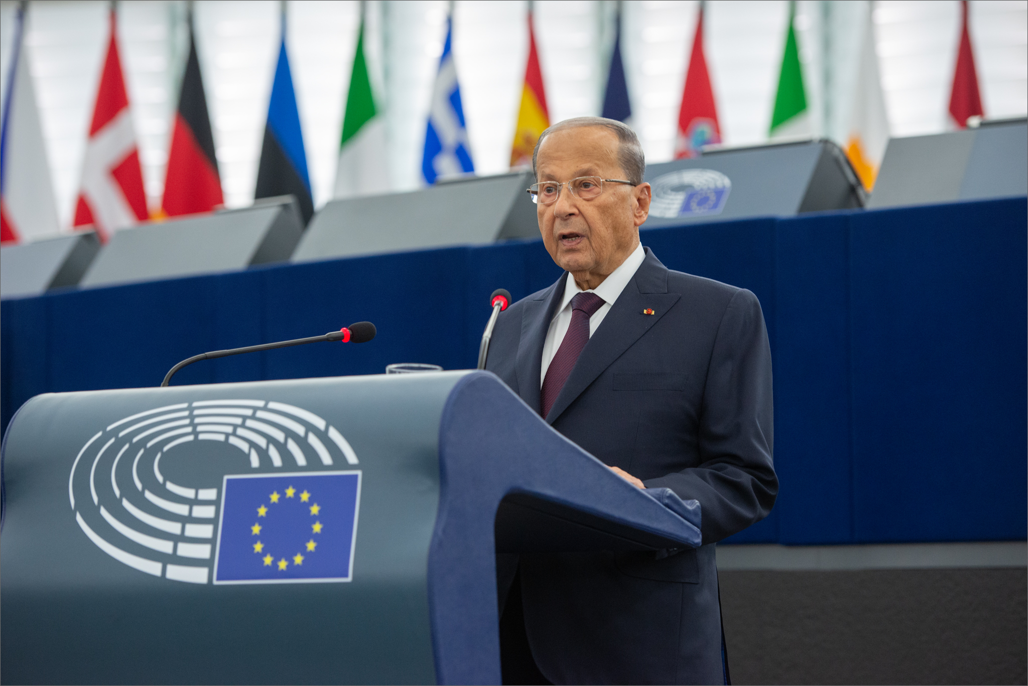 President of Lebanon Michael Aoun (photo credit: European Parliament/flickr)