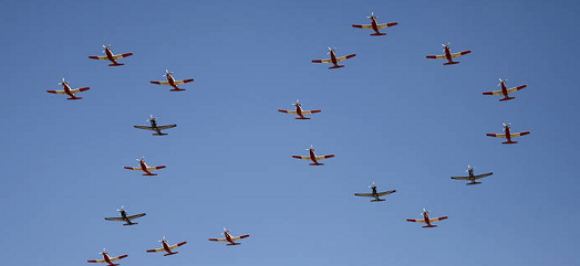 South African Air Force aircrafts form the number 20 representing the years of South Africa's democracy as they fly over the Union building during the inauguration ceremony of South African President Jacob Zuma at the Union Buildings in Pretoria, South Africa, 24 May 2014. Zuma's African National Congress (ANC), which has ruled the country since the end of apartheid 20 years ago, won the 07 May elections with about 62 per cent of the vote. EPA/SIPHIWE SIBEKO / POOL EPA/SIPHIWE SIBEKO / POOL