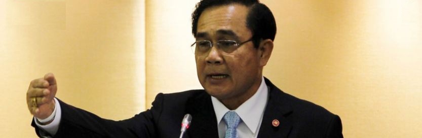 General Prayuth Chan-ocha speaks during a National Legislative Assembly meeting to consider his 2015 budget proposal in Bangkok on Aug 18 - Chaiwat Subprasom / Reuters Chaiwat Subprasom / Reuters