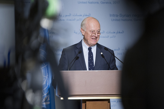 UN envoy for Syria, Staffan de Mistura (Photo credit: UN Photo / Violaine Martin / flickr)