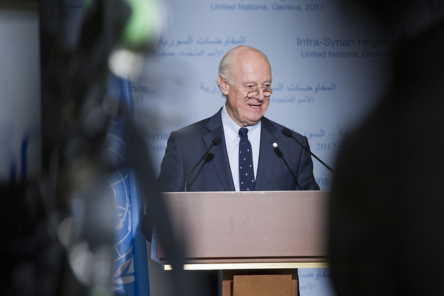 UN envoy for Syria, Staffan de Mistura (Photo credit: UN Photo / Violaine Martin / flickr) UN envoy for Syria, Staffan de Mistura (Photo credit: UN Photo / Violaine Martin / flickr)