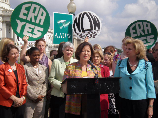 2010 rally for the Equal Rights Amendment (photo credit: National Organization for Women/flickr) 2010 rally for the Equal Rights Amendment (photo credit: National Organization for Women/flickr)