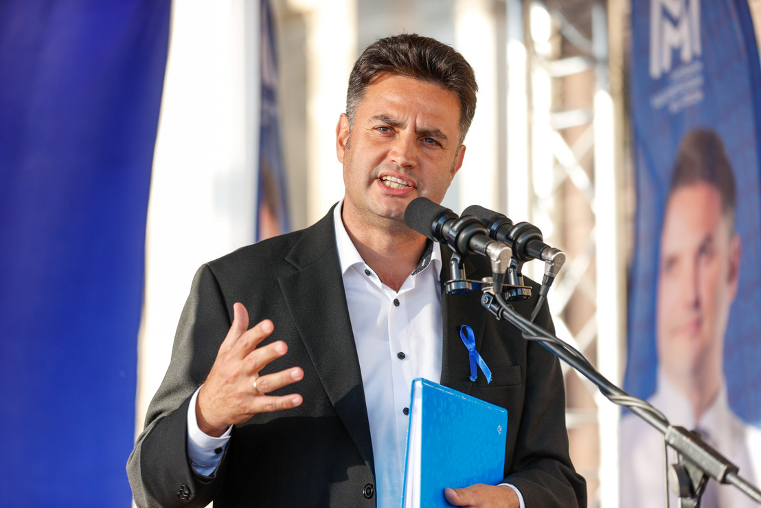 Hungary's opposition leader Péter Márki-Zay (photo credit: index.hu)