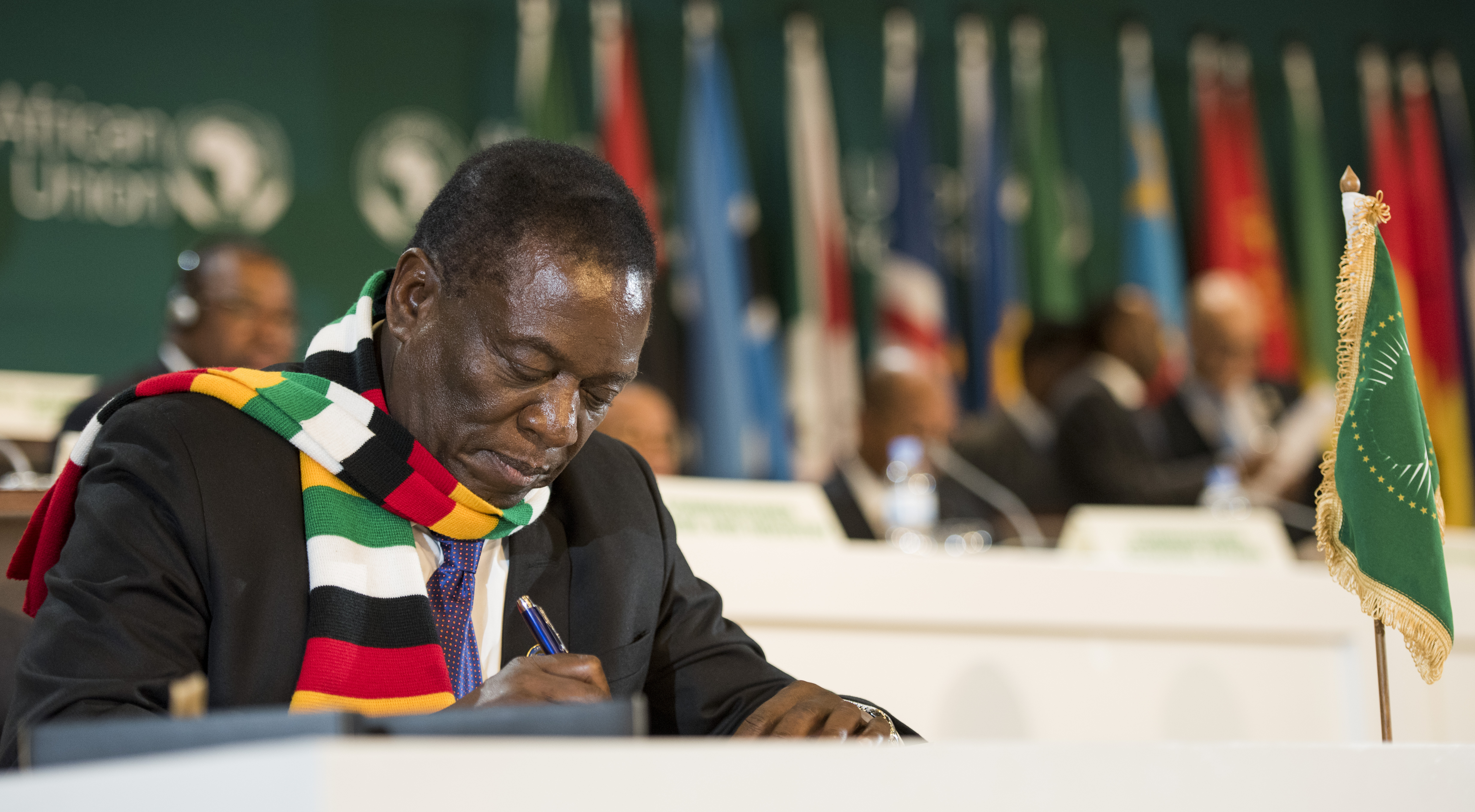 President Emmerson Mnangagwa of Zimbabwe (photo credit: Paul Kagame/flickr)