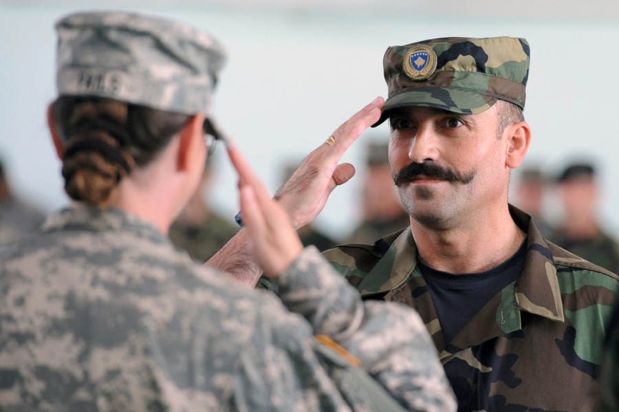 Members of the Kosovo Security Force (Photo credit: MICHAEL ABRAMS/STARS AND STRIPES)