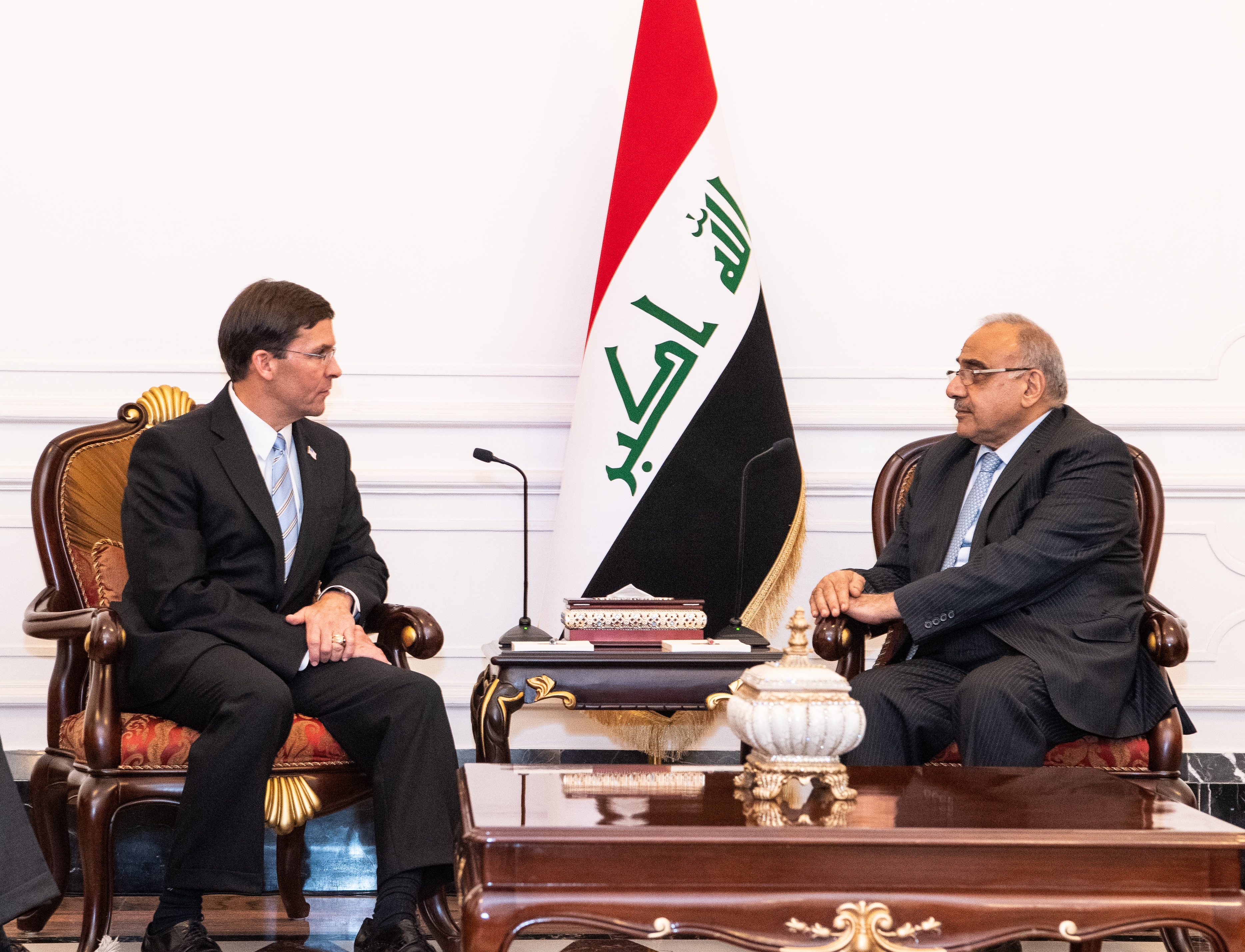 Outgoing Prime Minister Adel Abdul Mahdi of Iraq (photo credit: U.S. Secretary of Defense/flickr) Outgoing Prime Minister Adel Abdul Mahdi of Iraq (photo credit: U.S. Secretary of Defense/flickr)