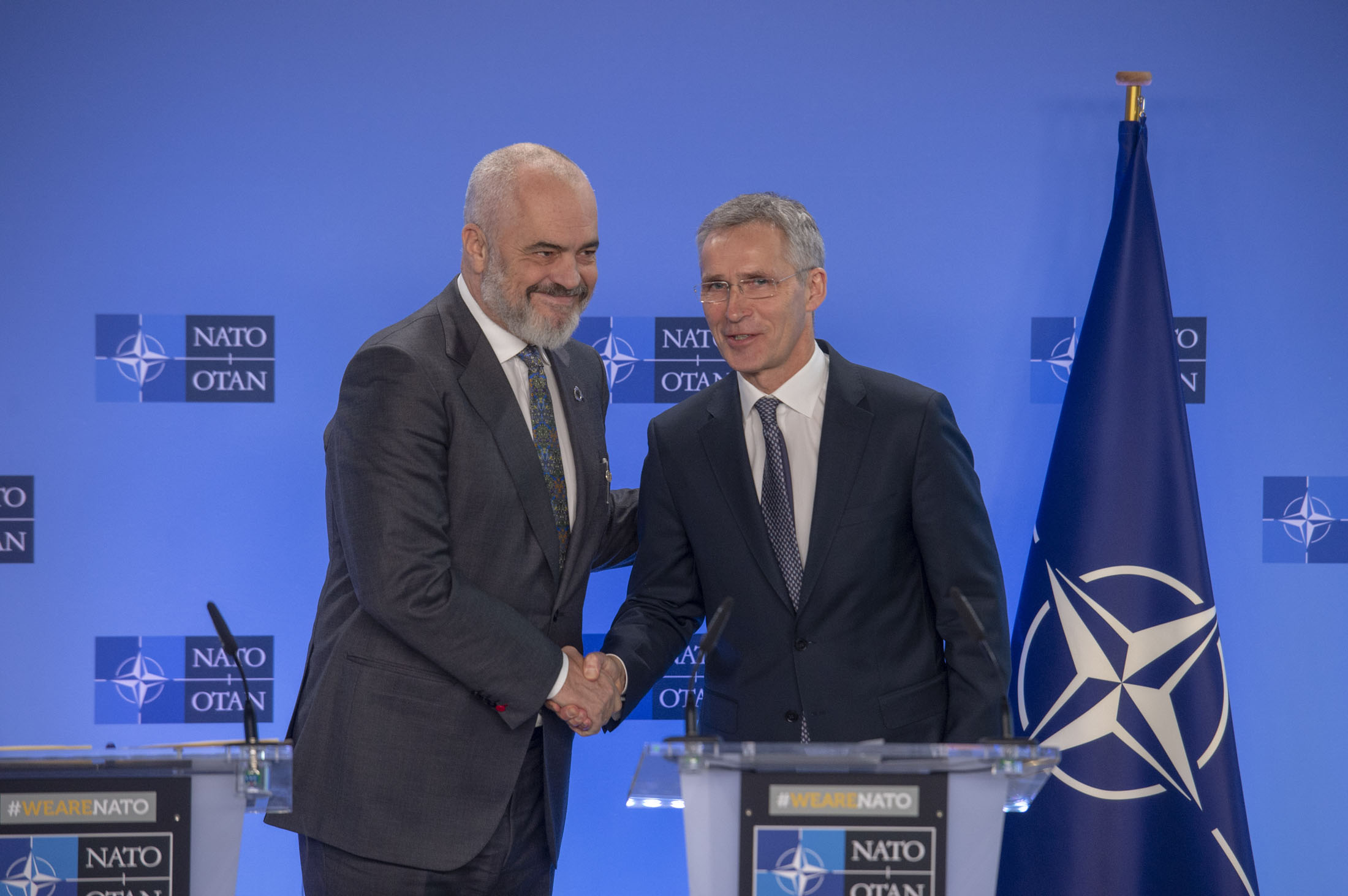 Prime Minister Edi Rama of Albania (photo credit: NATO North Atlantic Treaty Organization/flickr) Prime Minister Edi Rama of Albania (photo credit: NATO North Atlantic Treaty Organization/flickr)