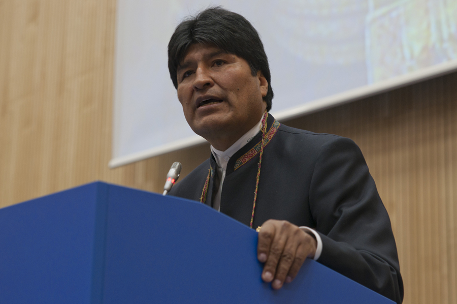 President Evo Morales of Bolivia (photo credit: UNIS Vienna/flickr) President Evo Morales of Bolivia (photo credit: UNIS Vienna/flickr)