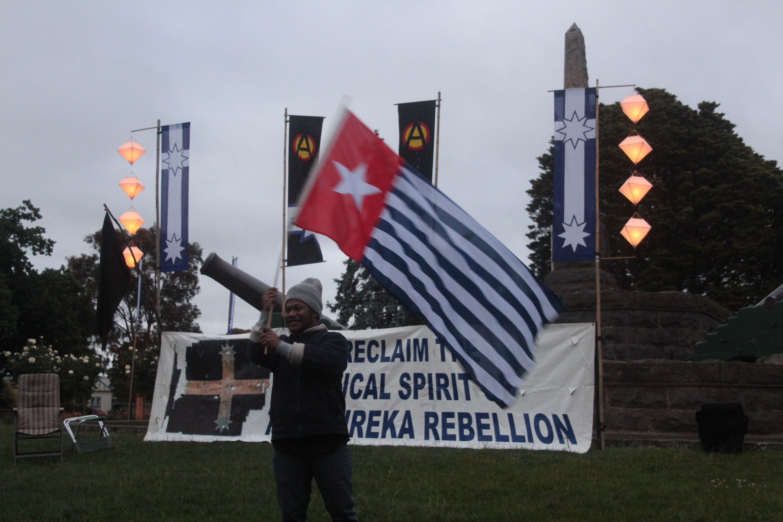 Flag of West Papua (photo credit: John Englart/flickr) Flag of West Papua (photo credit: John Englart/flickr)