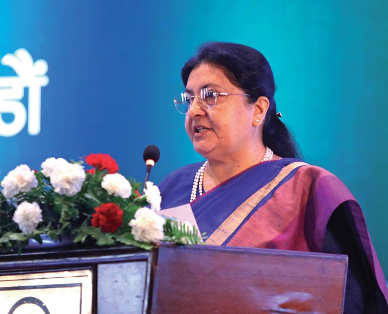 President of Nepal, Bidya Devi Bhandari (photo credit: THT)