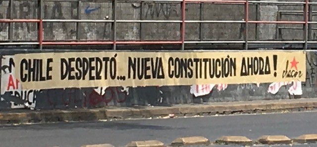 'Chile Woke Up ... New Constitution Now' (photo credit: Lisa Hilbink) 'Chile Woke Up ... New Constitution Now' (photo credit: Lisa Hilbink)