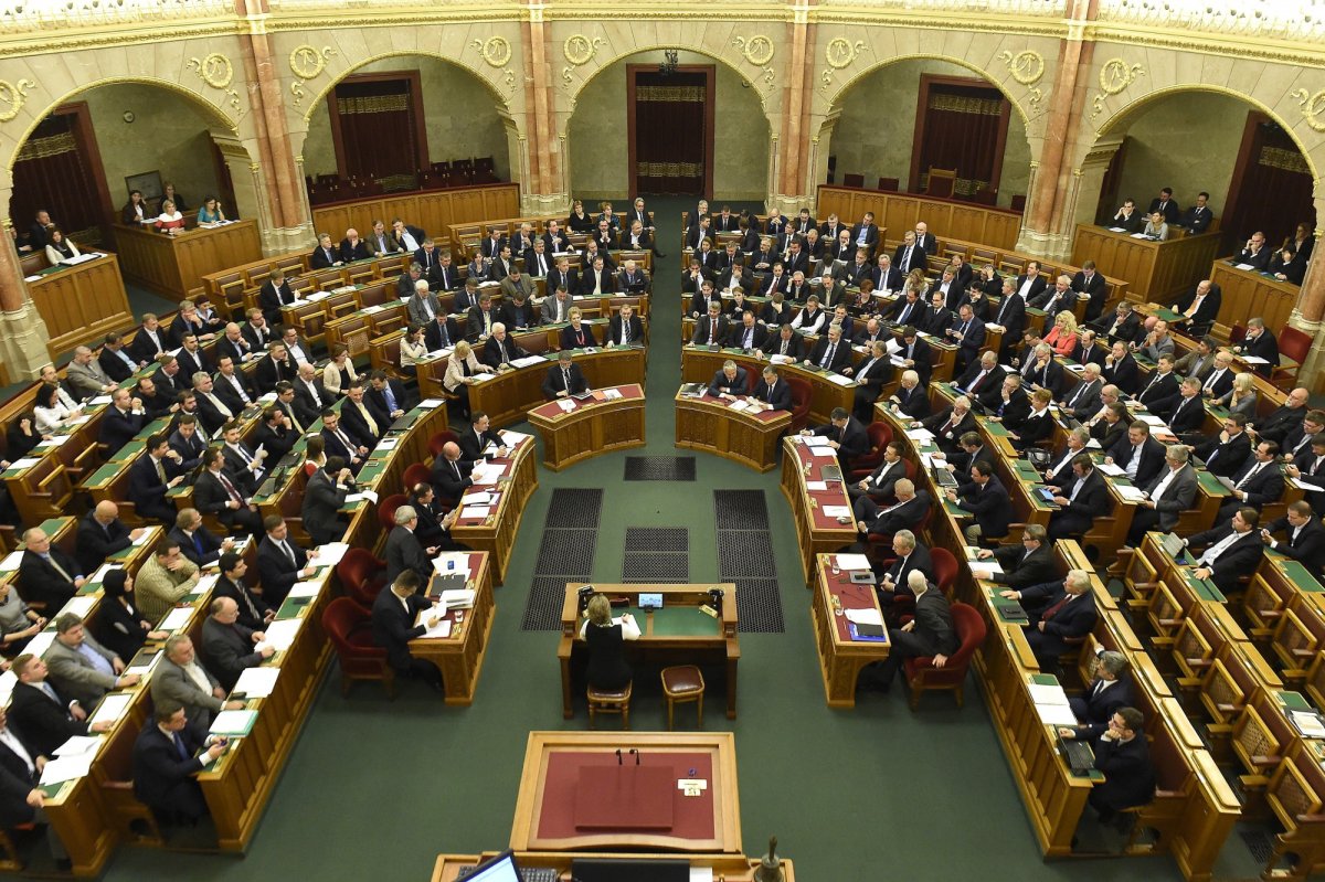 The Hungarian Parliament today during the vote (photo credit: MTI/Tamás Kovács).