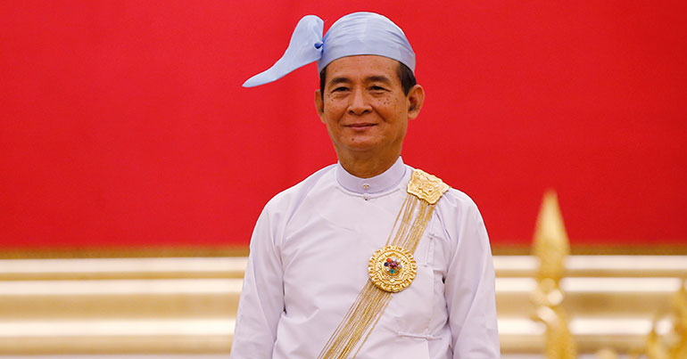 Myanmar’s President Win Myint (photo credit: Hein Htet / EPA-EFE) Myanmar’s President Win Myint (photo credit: Hein Htet / EPA-EFE)