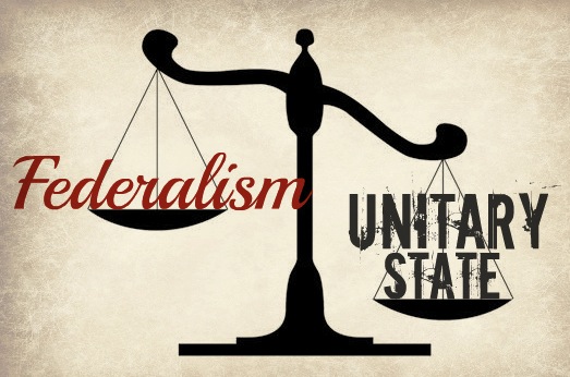 An illustration comparing federalism with unitary structures (Photo credit:  FreedomWorks)