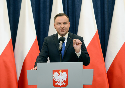 President Andrzej Duda (photo credit: Alik Keplicz/Associated Press/Mercury News)