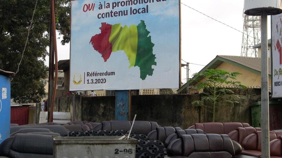 Referendum Campaign Poster encourages voters to support new constitution (photo credit: Reuters/Stringer) Referendum Campaign Poster encourages voters to support new constitution (photo credit: Reuters/Stringer)