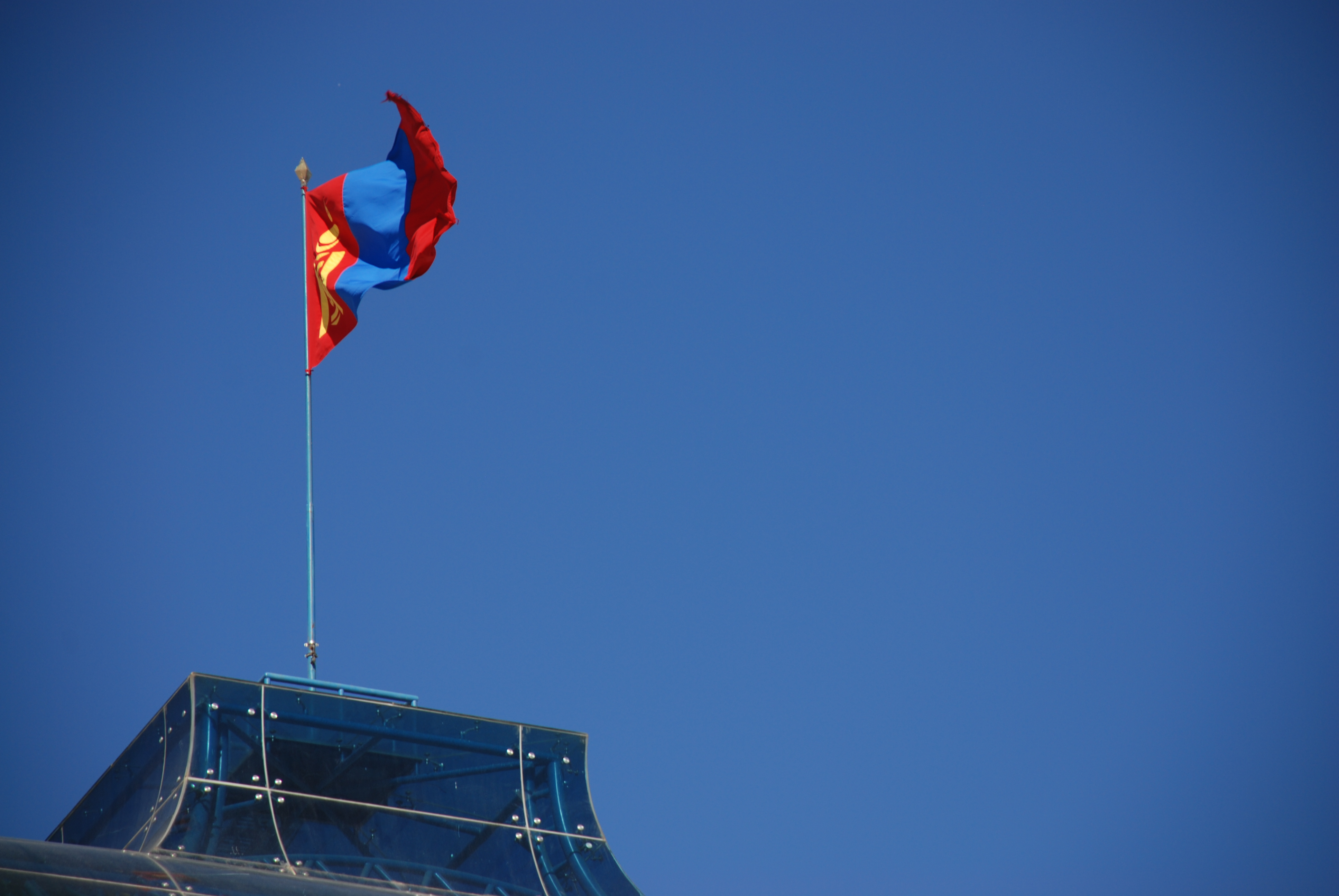 The flag of Mongolia in Ulan Bator (Photo credit: Mario Carvajal/Creative Commons) The flag of Mongolia in Ulan Bator (Photo credit: Mario Carvajal/Creative Commons)