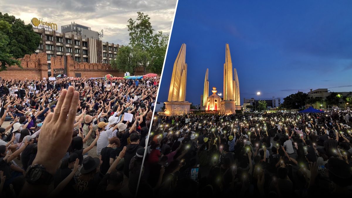 Protests in Thailand in July 2020 (photo credit: Khaosod Online) 