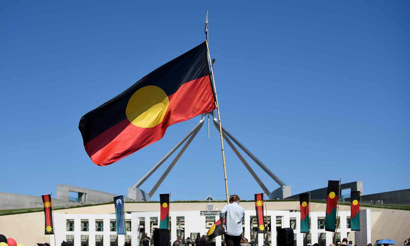 Australian Aboriginal flag (photo credit: The Guardian) Australian Aboriginal flag (photo credit: The Guardian)