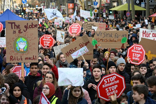 Young people in Germany demonstrate against climate change (photo credit: DPA)
