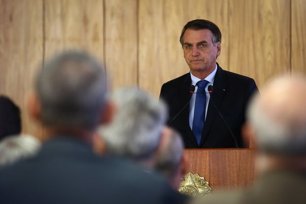 Brazilian President Jair Bolsonaro (photo credit: Bloomberg) Brazilian President Jair Bolsonaro (photo credit: Bloomberg)