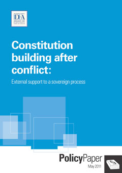 Cover of "Constitution building after conflict: External support to a sovereign"