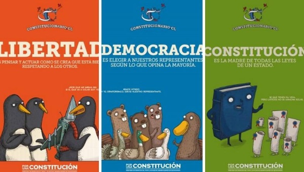 Chile's education campaign on rewriting the constitution. (photo credit: Presidency of Chile)