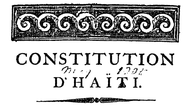 Cover page of the Haitian Constitution (photo credit: Traveling Haiti) Cover page of the Haitian Constitution (photo credit: Traveling Haiti)