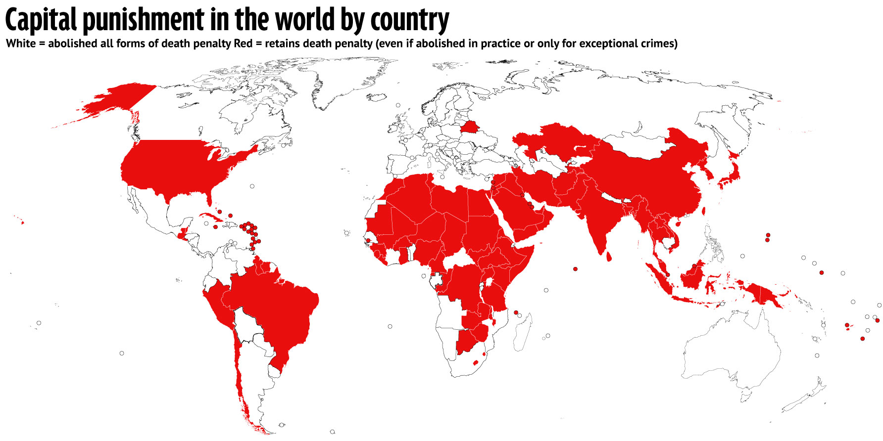 World map: death penalty under the law (info-graph credit: Amnesty International)