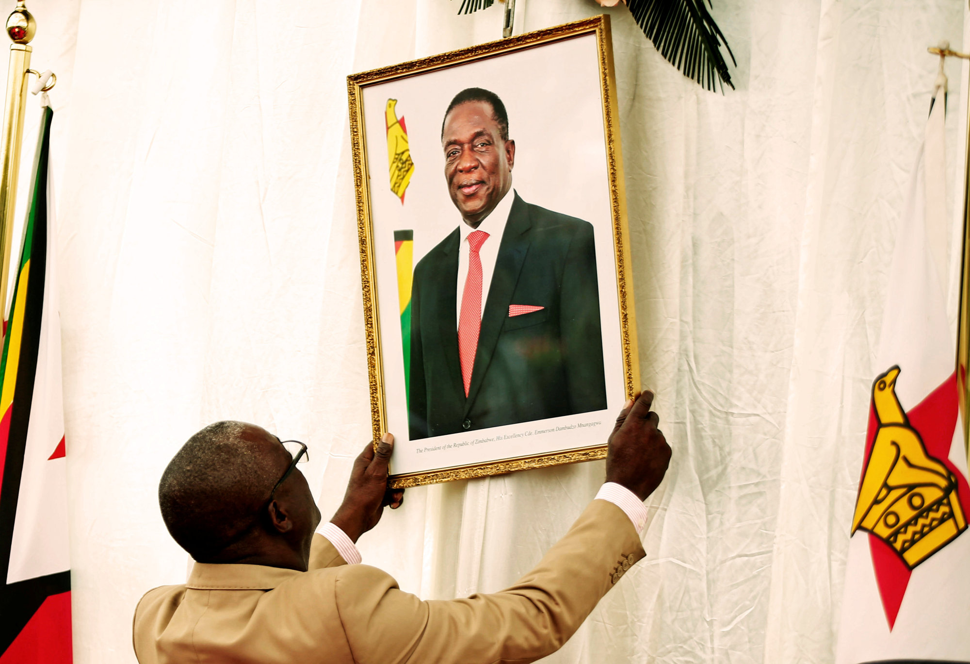 Portrait of President Emmerson Mnangagwa (photo credit: Reuters) Portrait of President Emmerson Mnangagwa (photo credit: Reuters)