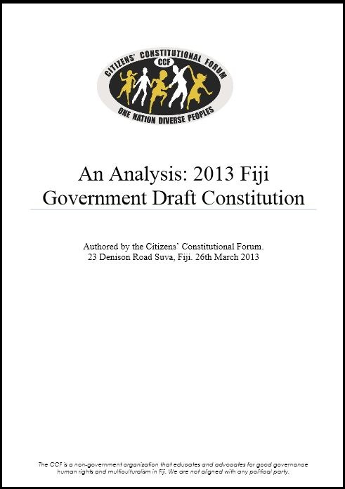 An Analysis: 2013 Fiji Government Draft Constitution