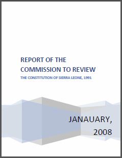 Report of the Commission to review the Constitution of Sierra Leone, 1991
