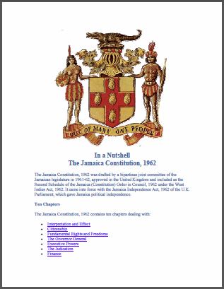 Jamaica: Constitution of 1962 Jamaica: Constitution of 1962