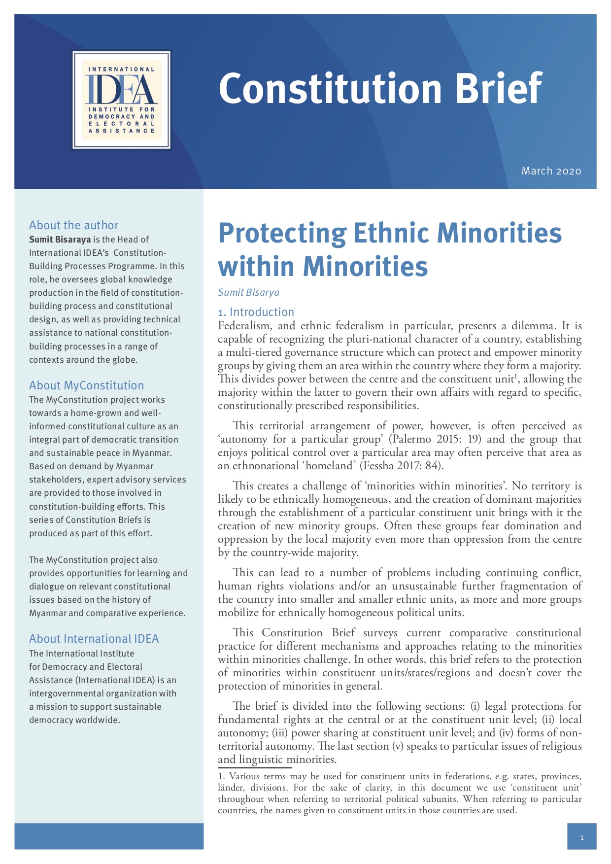 Protecting Ethnic Minorities within Minorities Protecting Ethnic Minorities within Minorities