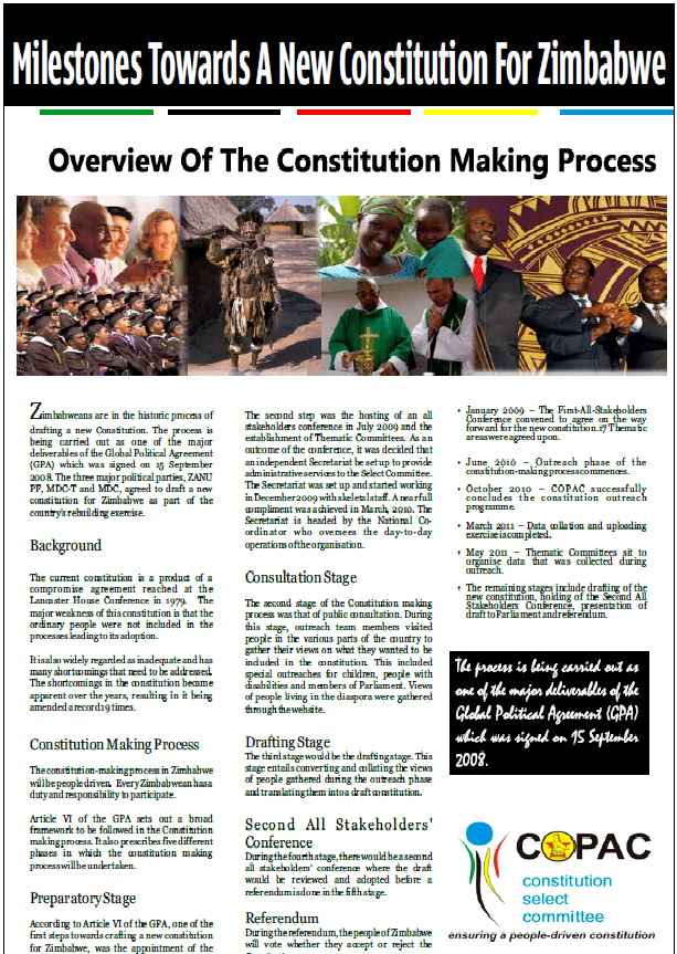 Zimbabwe: Overview of the Constitution Making Process