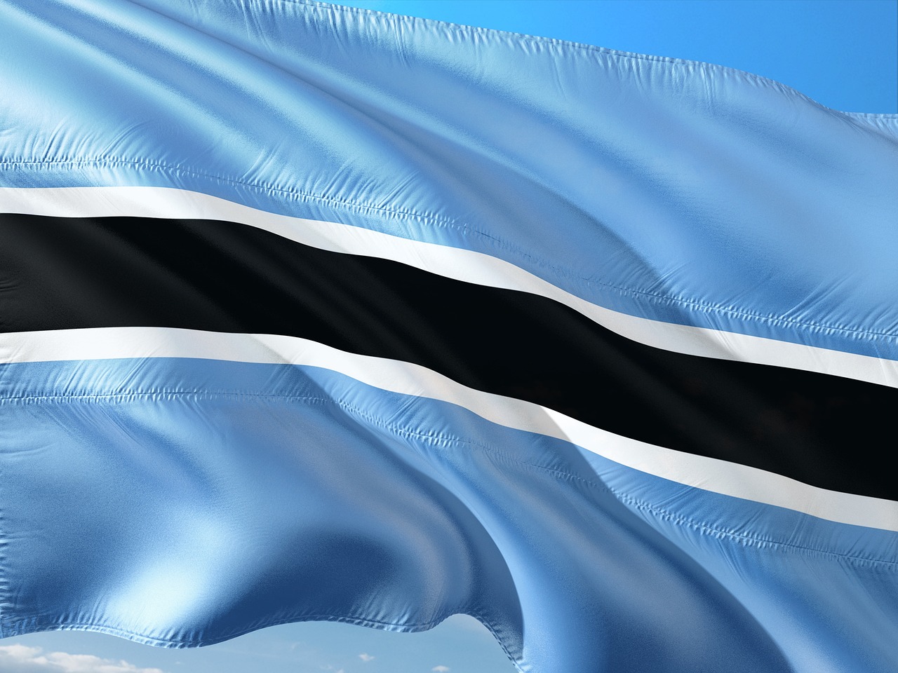 Botswana flag (photo credit: jorono via pixabay)