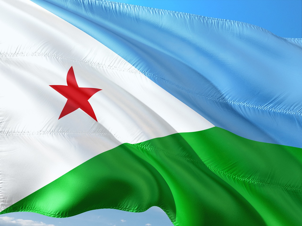 Flag of Djibouti (photo credit: jorono via pixabay) Flag of Djibouti (photo credit: jorono via pixabay)