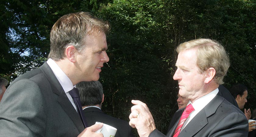 Minister Joe McHugh pictured with Taoiseach (prime minister) Enda Kenny (photo credit: The Irish Post)