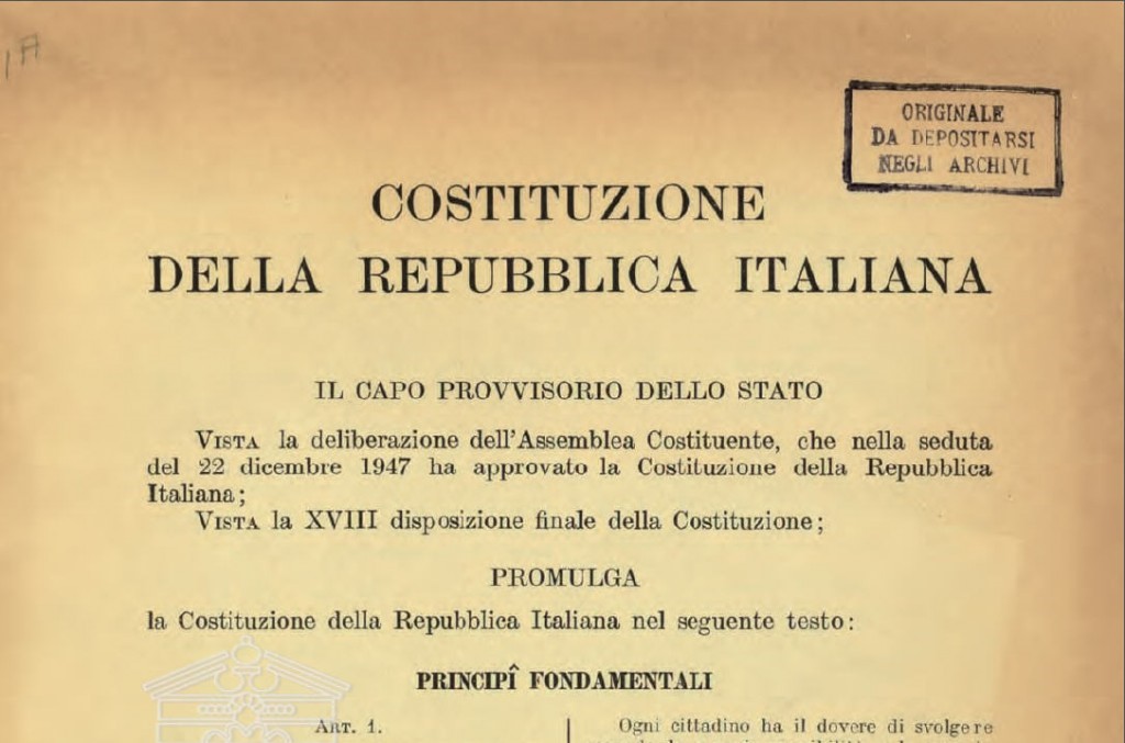 Italy towards institutional re-design: a constitutional and political marathon Italy towards institutional re-design: a constitutional and political marathon