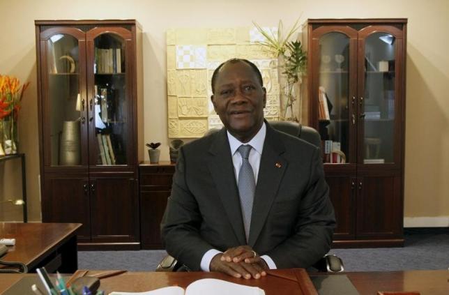Ivory Coast's President Alassane Ouattara talks during an interview with Reuters at his office in Abidjan October19, 2015. (photo credit: REUTERS/LUC GNAGO) Ivory Coast's President Alassane Ouattara talks during an interview with Reuters at his office in Abidjan October19, 2015. (photo credit: REUTERS/LUC GNAGO)