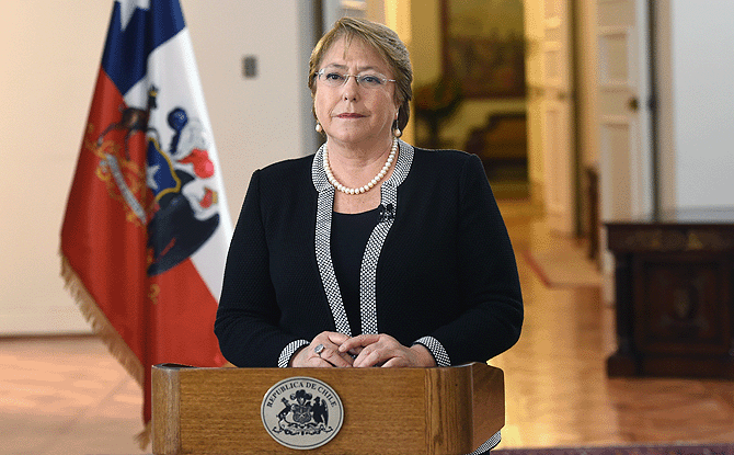 Chilean President Michelle Bachelet (photo credit: Government of Chile)