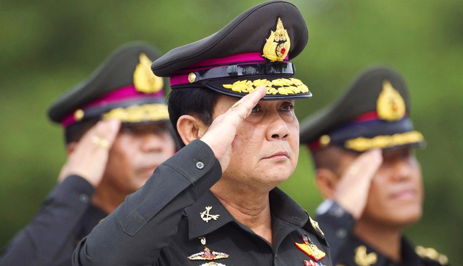 General Prayuth Chan-Ocha (center) overthrew a care taker government in May General Prayuth Chan-Ocha (center) overthrew a care taker government in May