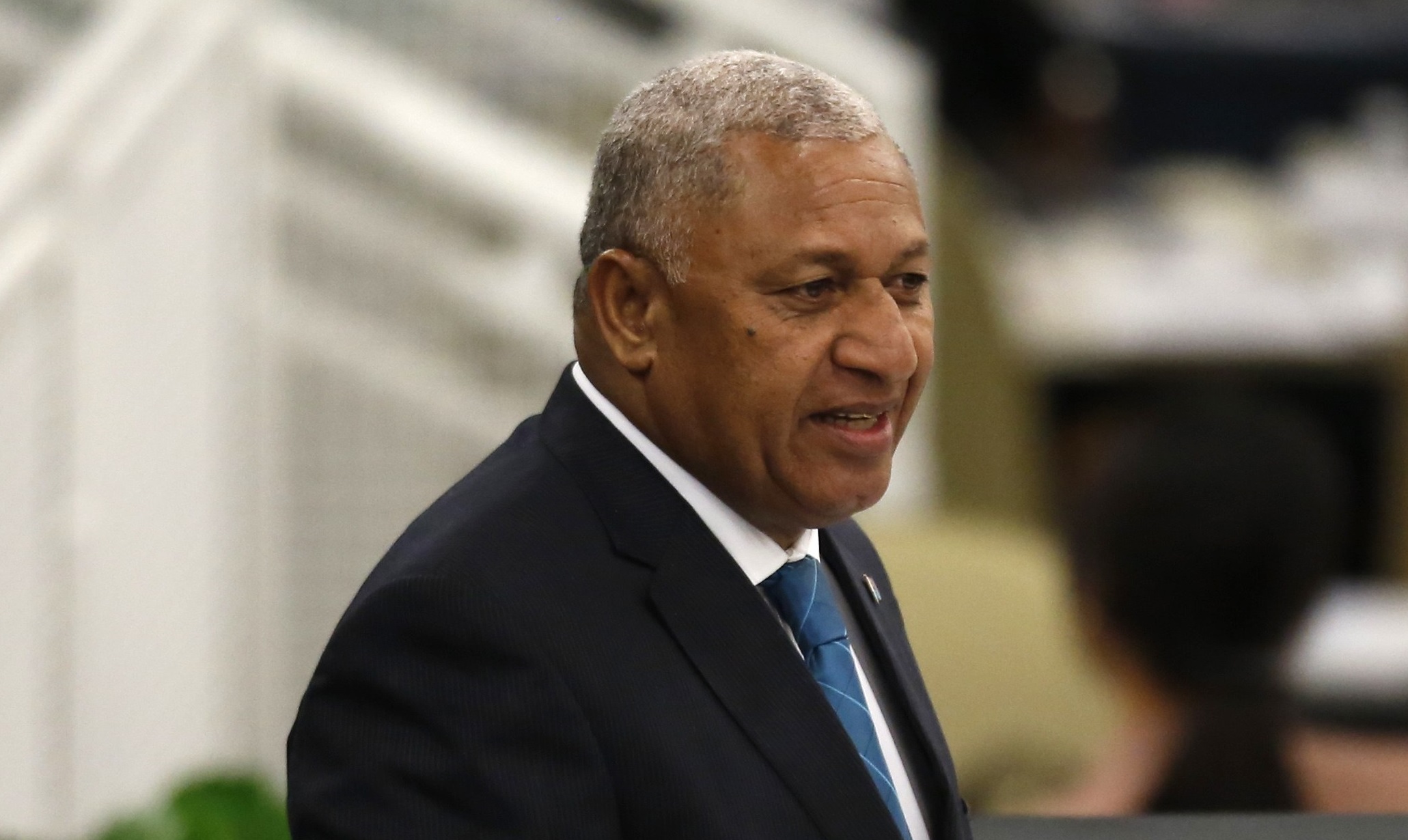 Fiji's Prime Minister, Frank Bainimarama (Photo credit: Radio NZ)