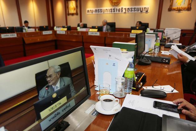 Thailand's new Constitution Drafting Committee held its first session on 6 October 2015. Chairman Meechai Ruchupan promises a constitution for "Thai-style democracy" (photo credit: NationMultimedia)