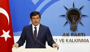 Chairman of AK Party Ahmet Davutoglu (photo credit: Reuters)