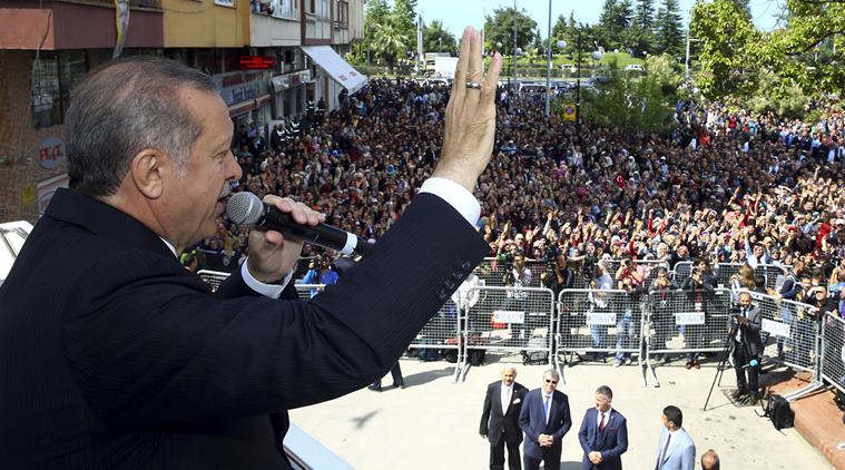 Turkey’s President Recep Tayyip Erdogan, waves to supporters (photo credit:Press Presidency Press Service via AP, Pool) Turkey’s President Recep Tayyip Erdogan, waves to supporters (photo credit:Press Presidency Press Service via AP, Pool)