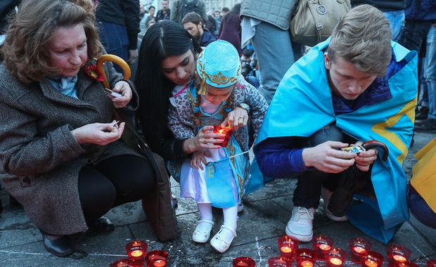 Tatars commemorate their deportation (photo credit: Kyiv Post) Tatars commemorate their deportation (photo credit: Kyiv Post)